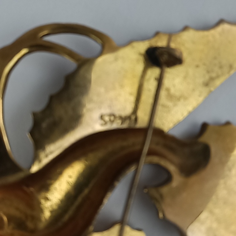 Vintage Solid Brass Fish Pin. - image 3